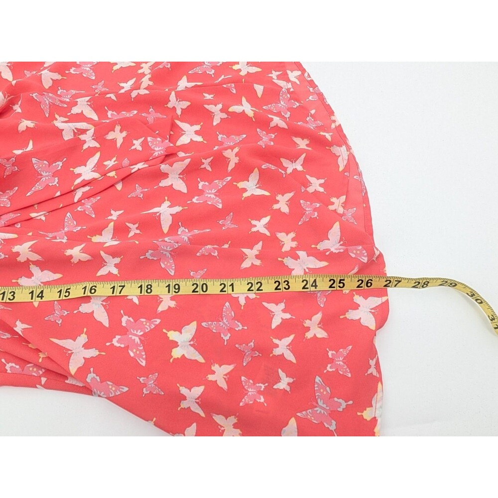 Candie’s Pink Coral Butterfly Bow Back Y2K 90s Tank Top Blouse Size Medium - Picture 7 of 11